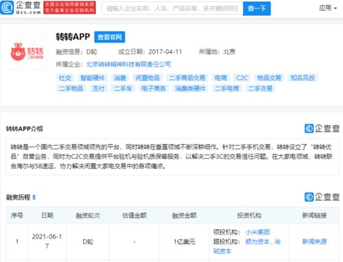 轉(zhuǎn)轉(zhuǎn)完成1億美元D輪融資，小米集團(tuán)領(lǐng)投，二手交易平臺(tái)再迎資本熱潮